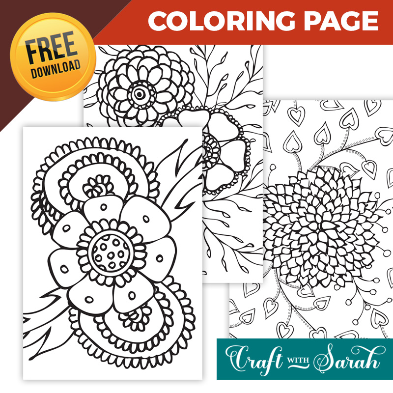 Free Flowers Coloring Pages