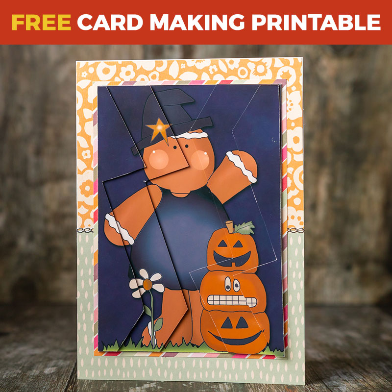 Free Halloween Gingerbread Man Zigzag Stacker
