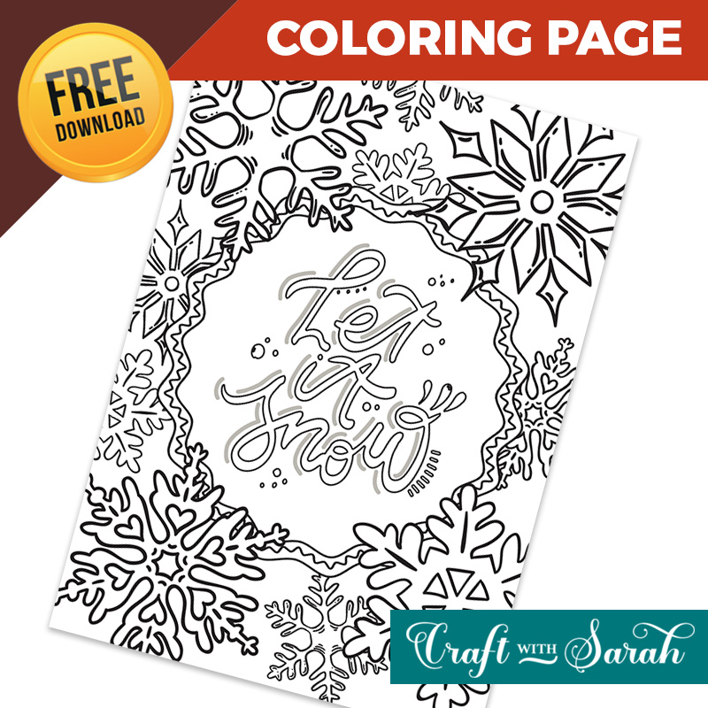 Free Let it Snow Coloring Page