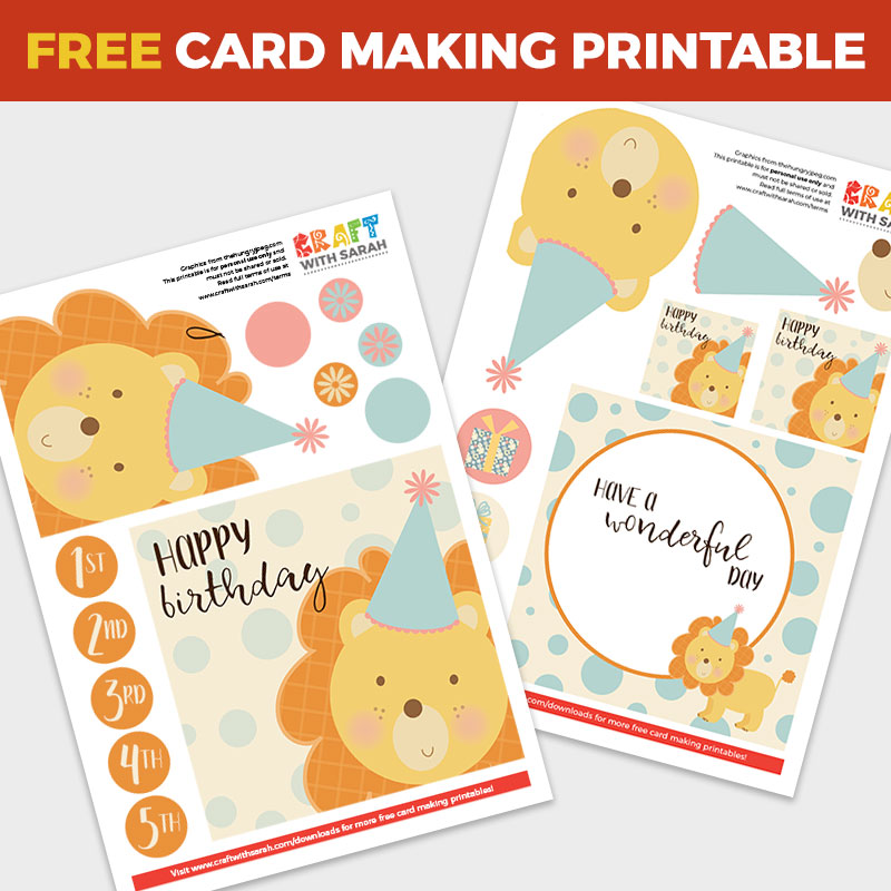 Printable watercolour card making kit