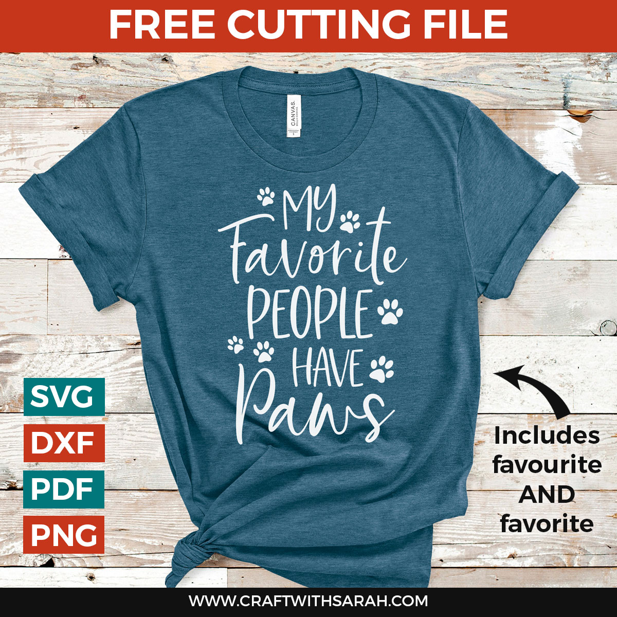 Free My Favorite People have Paws Free SVG (+ Favourite)
