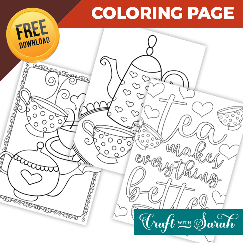 Free Time for Tea Coloring Pages