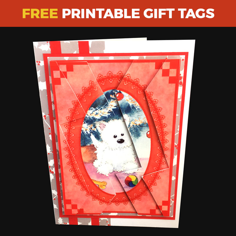 Free Christmas Westie Zigzag Stacker