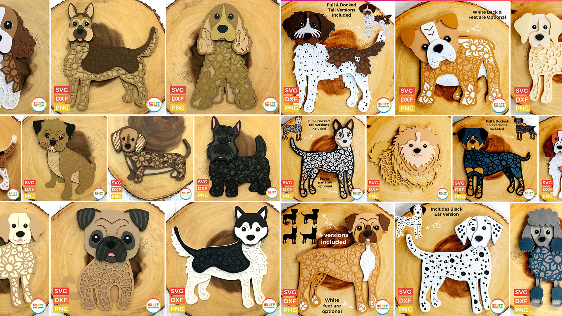 100+ Layered Dog SVGs | Mandala Dogs for Cricut - Craft with Sarah