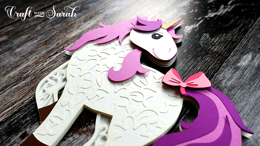 Unicorn papercraft project for Cricut