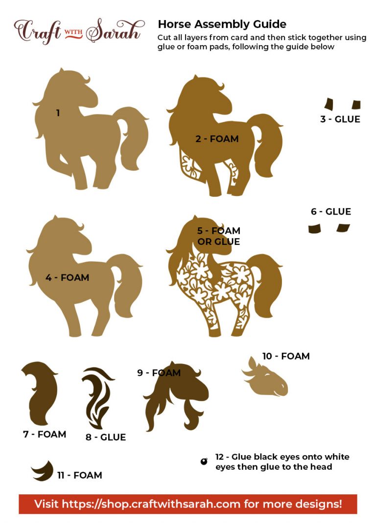 Download Free Horse Layered SVG - Craft with Sarah