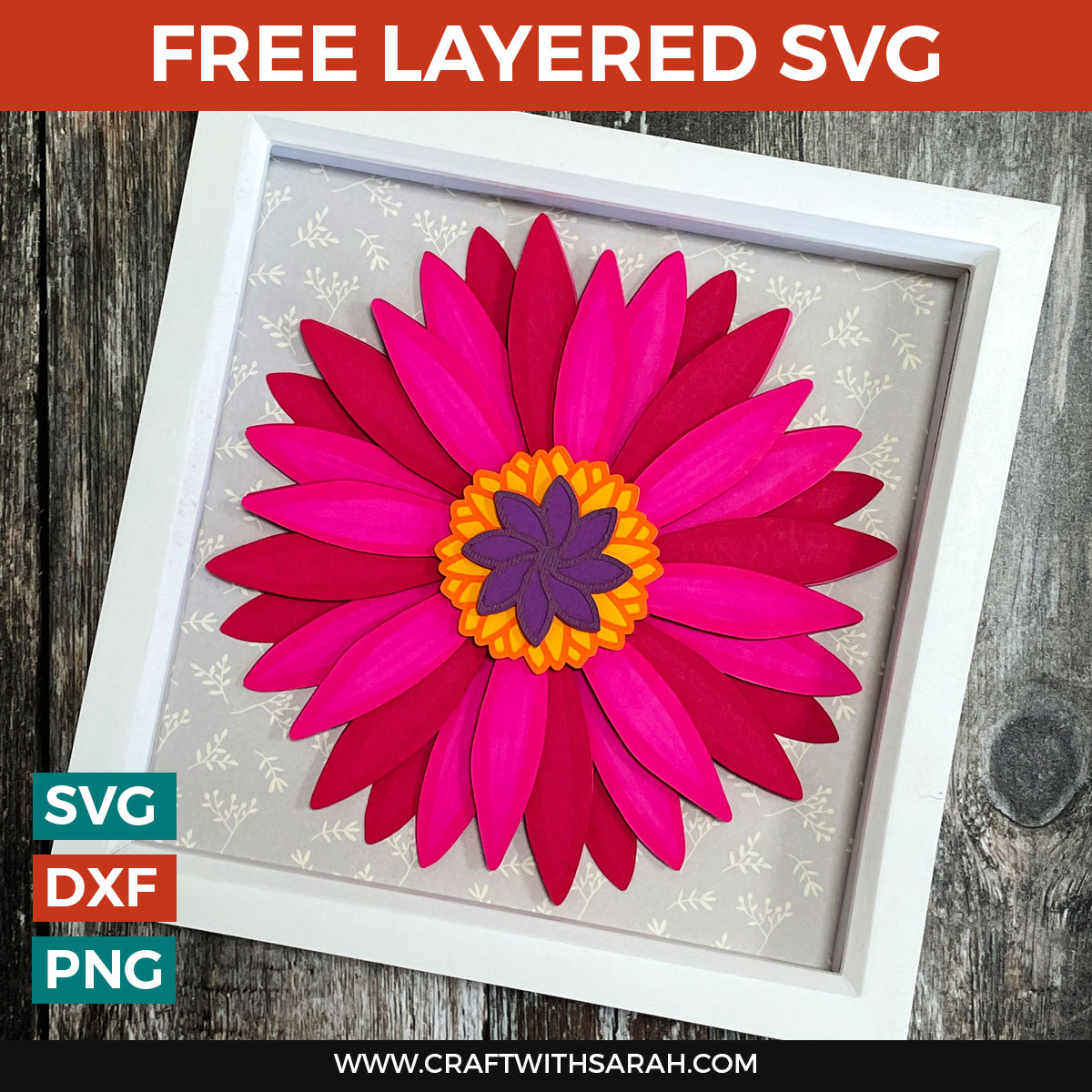 Layered flower svg, Rose bud svg