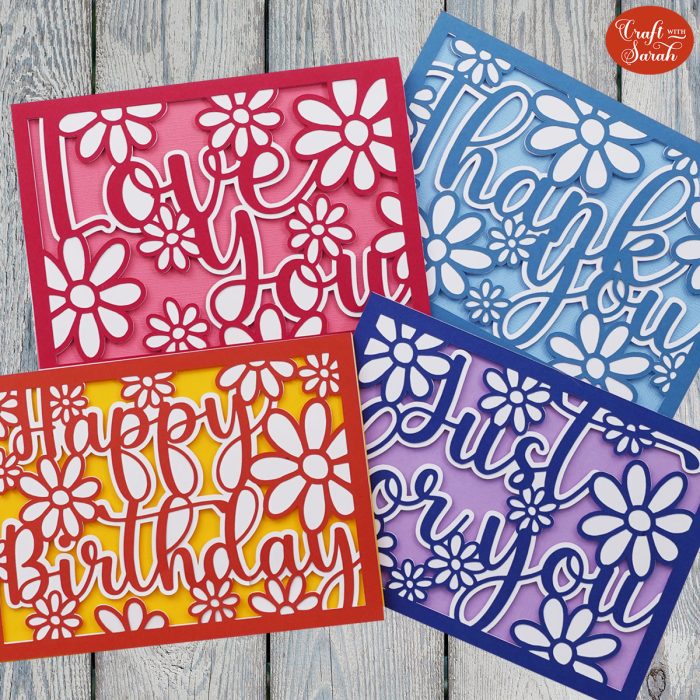 How to Make 3D Layered Greetings Cards with your Cricut Craft with Sarah