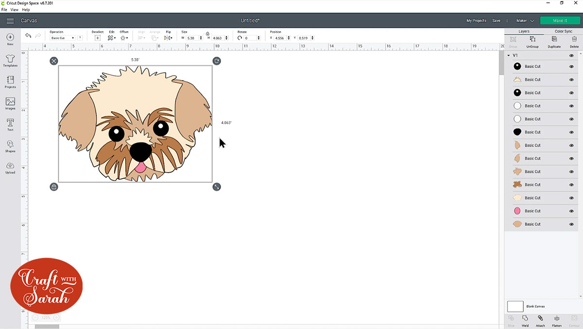 Dog head SVG