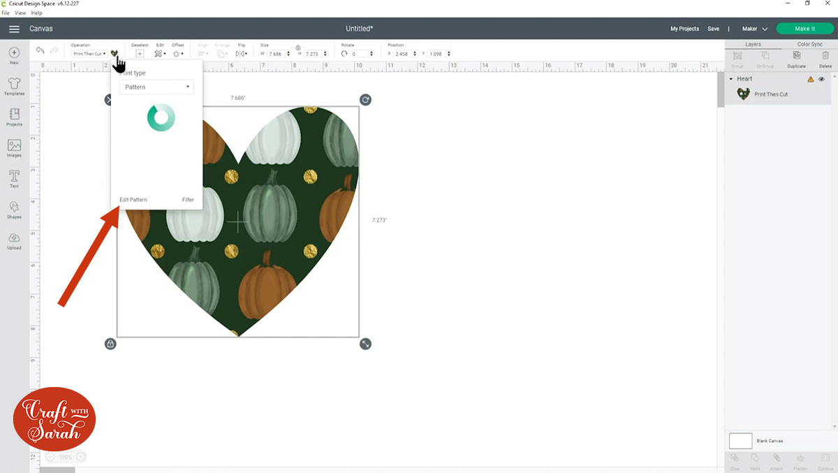 Edit pattern settings