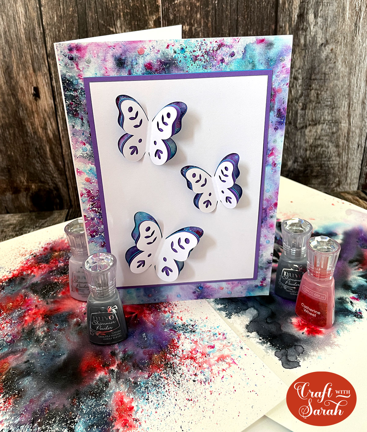 Pop out card with Nuvo Shimmer Powders