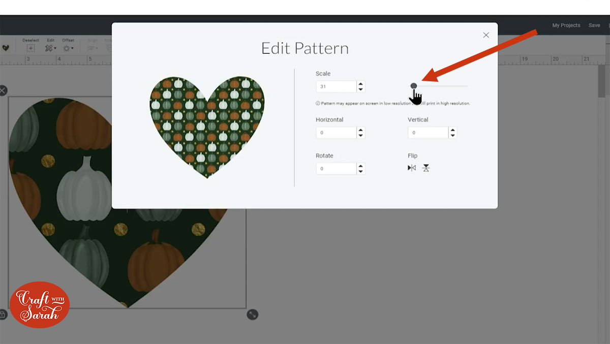 Scale the pattern