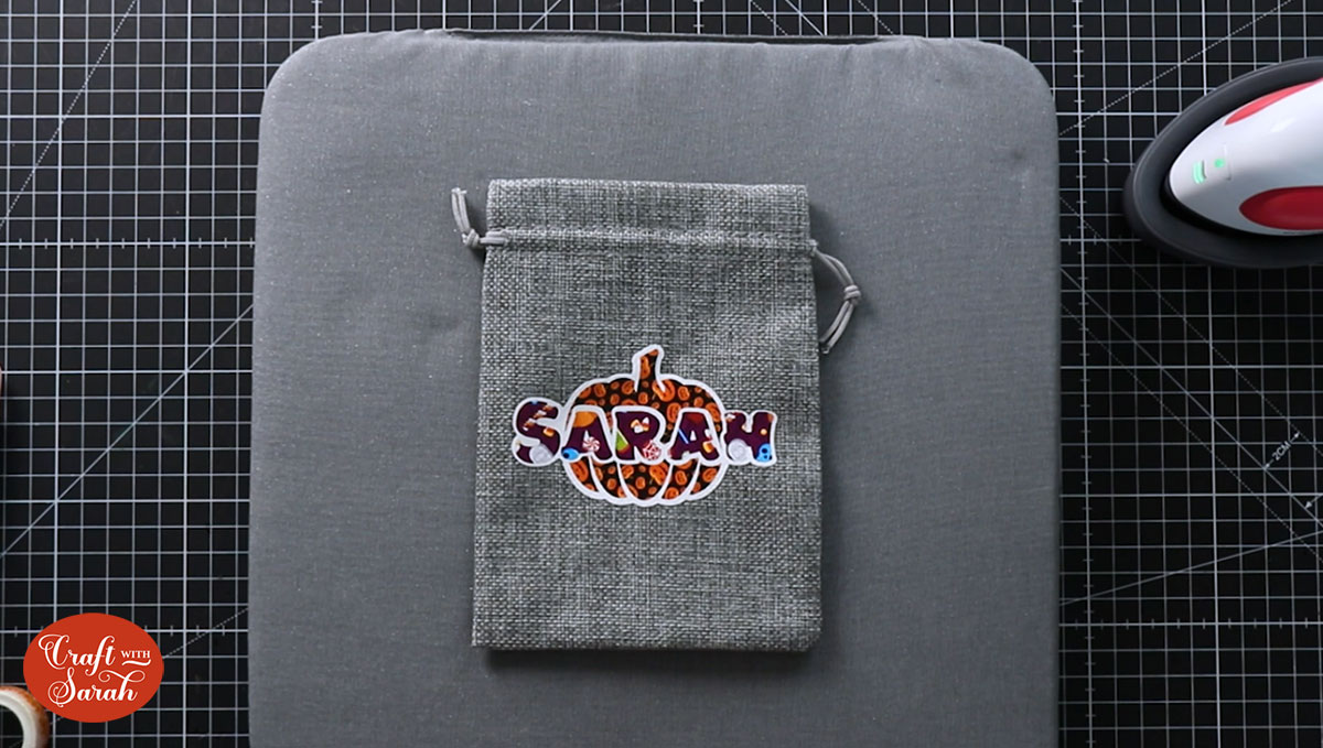 Press the patterned HTV