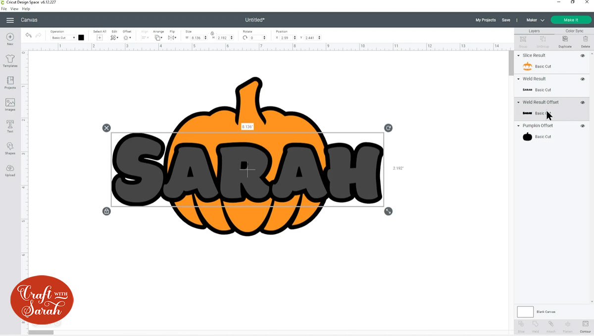 Give the text layer another offset