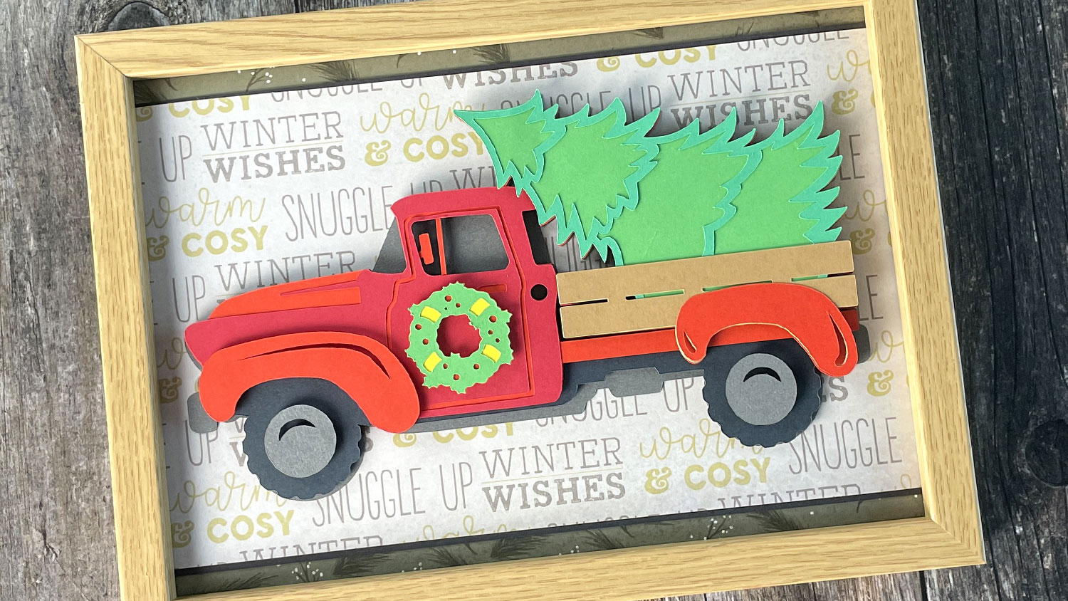 Make a Festive Christmas Truck Craft | Easy Layered Christmas SVG