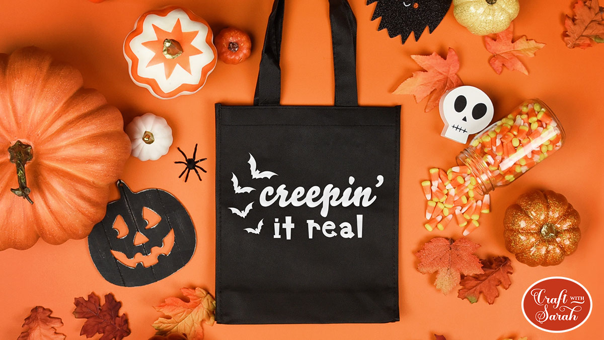 DIY Halloween Trick or Treat Bags with Cricut - Sarah Maker