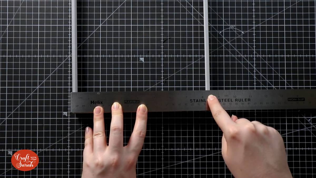 Measure the spacer with a ruler from one edge to the other