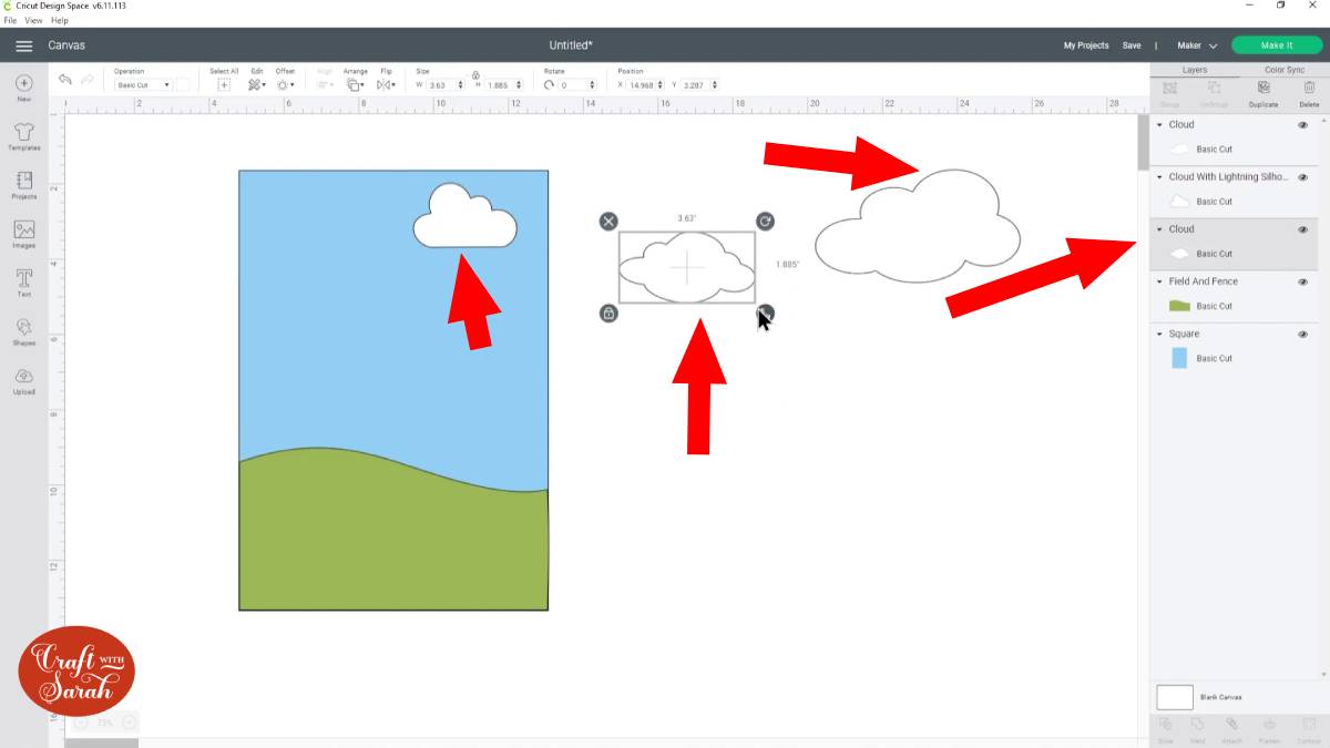 Resize and recolour the shape to your liking