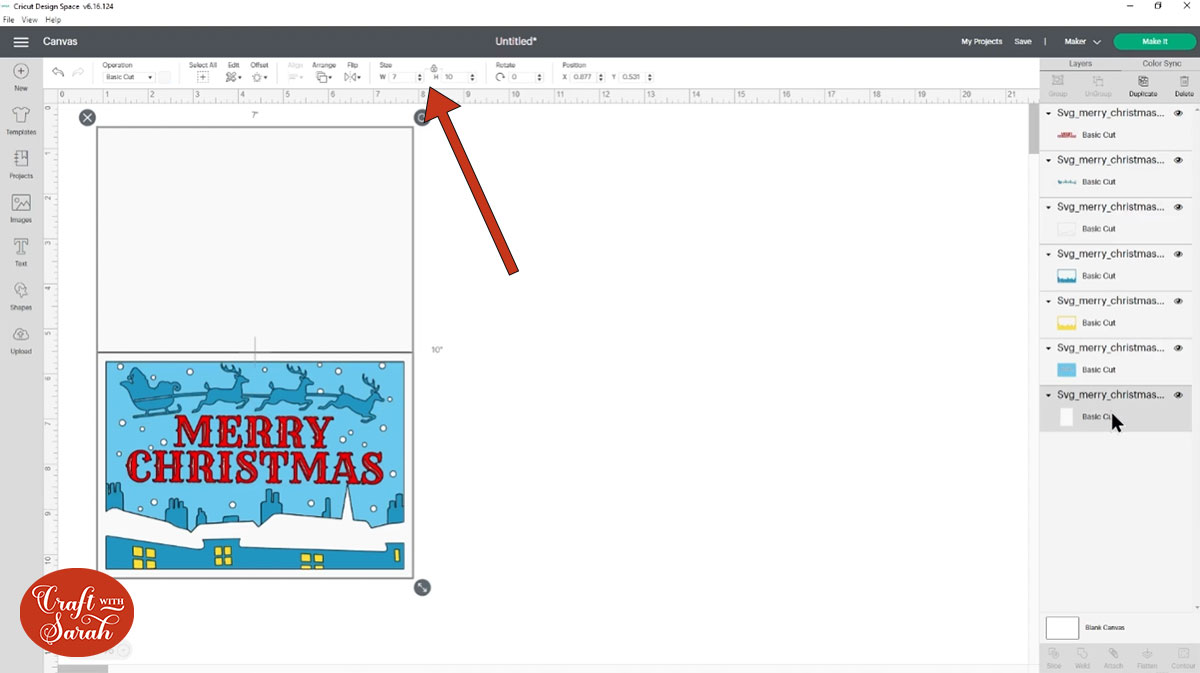 Check the size of the design