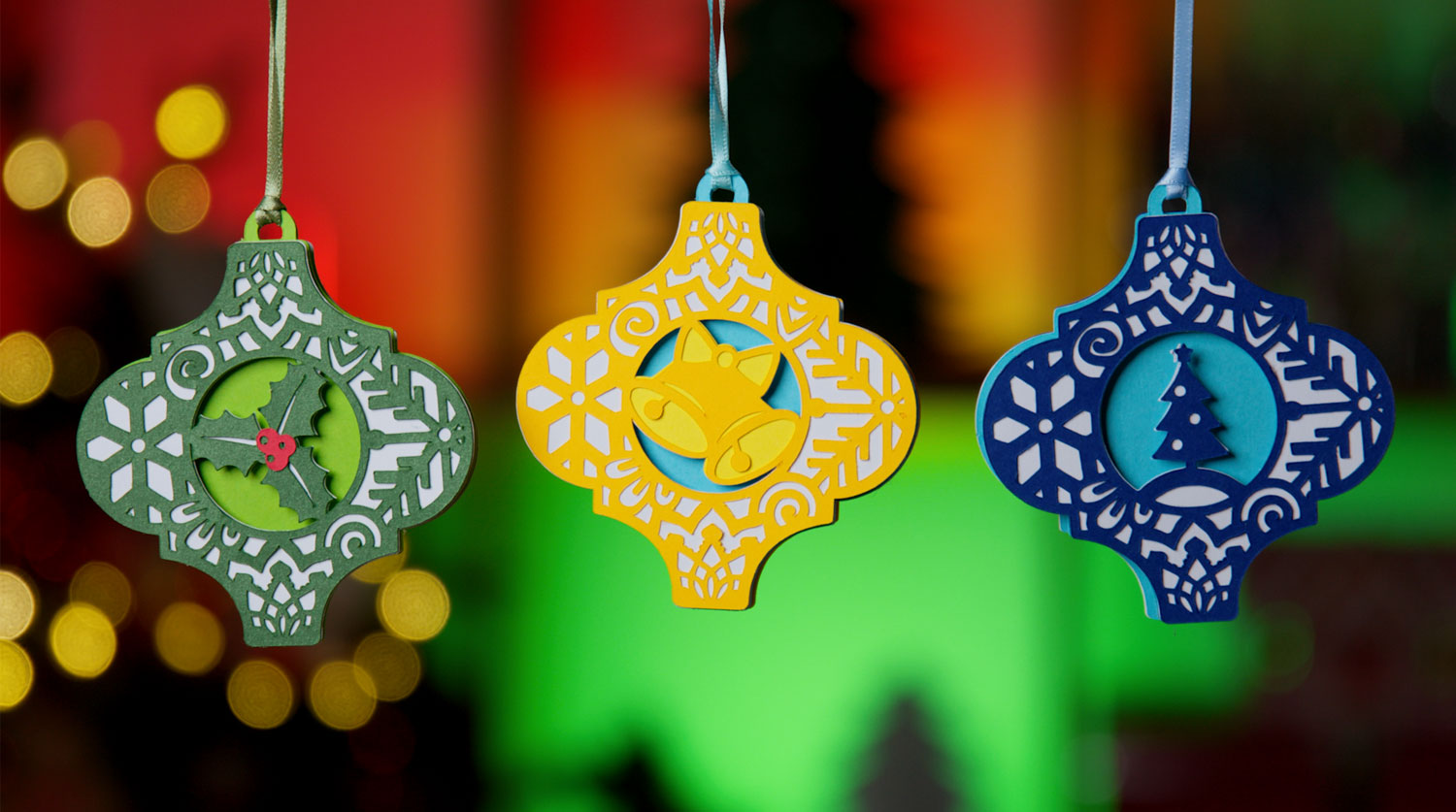 DIY Faux Arabesque Ornaments made with Cardstock