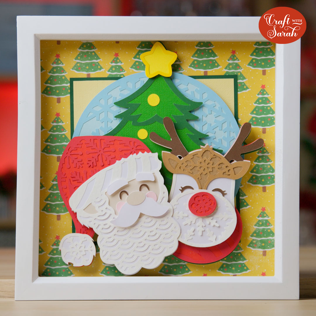 Santa and Rudolph frame