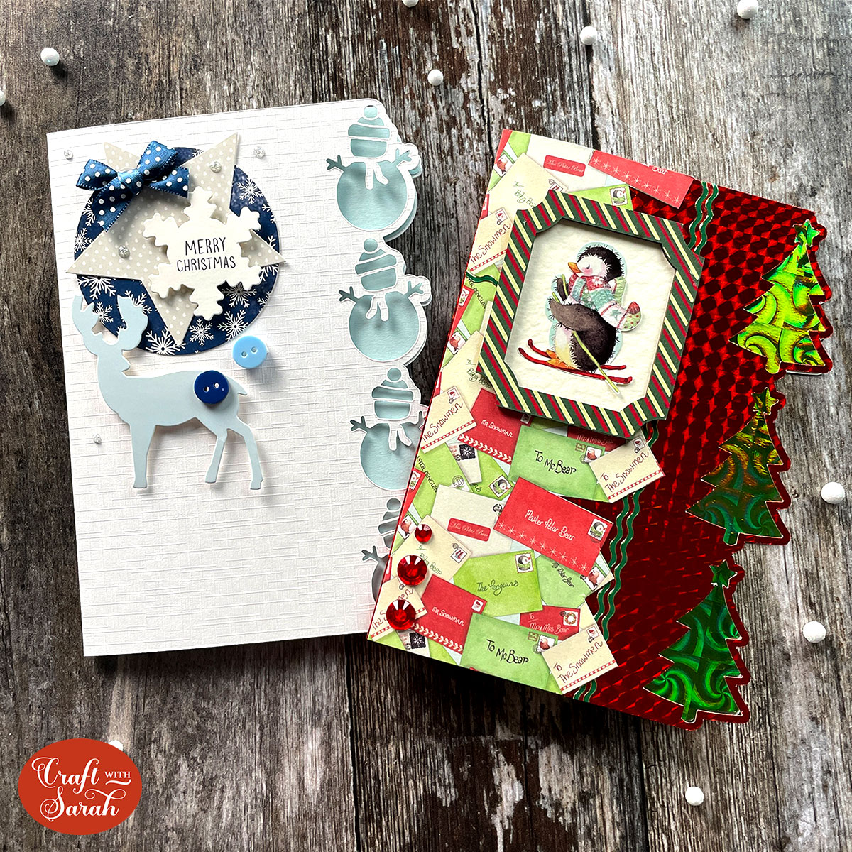 Side edge Christmas cards