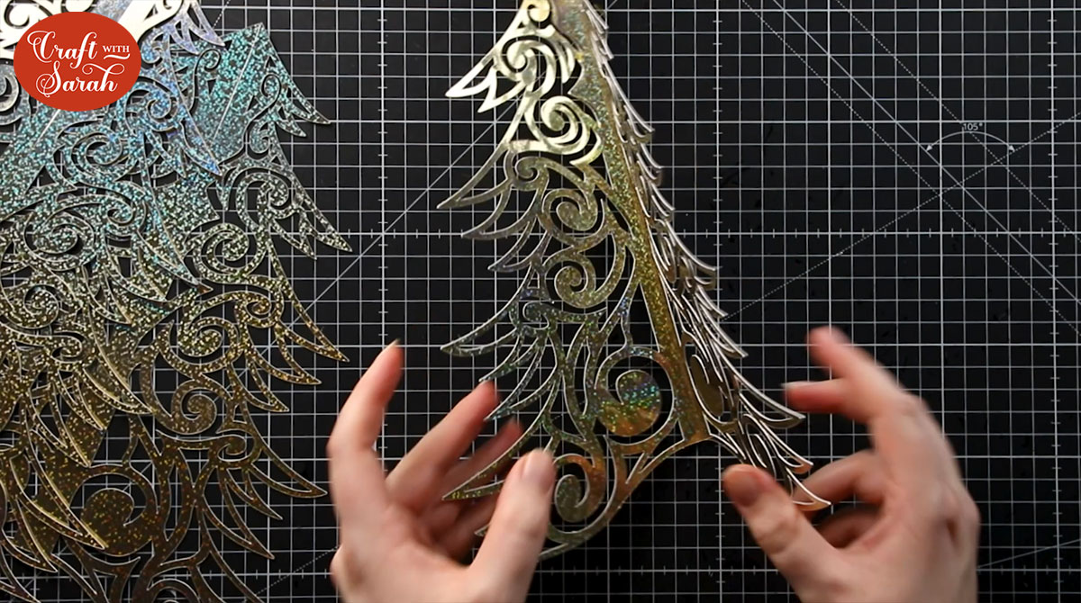 Valley fold the patterned layers