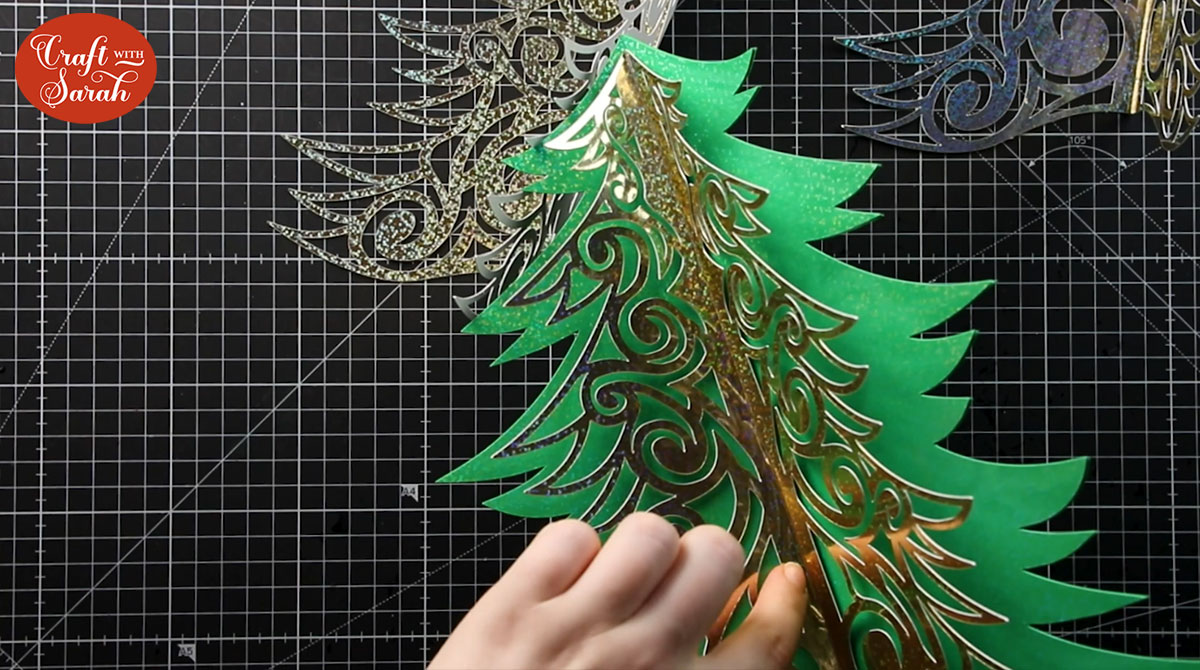 Stick the middle pieces in the glue