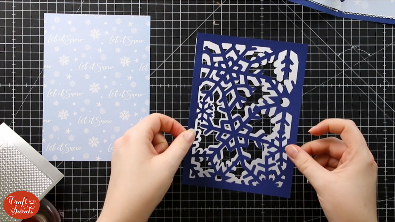 Glue the top layer of the card