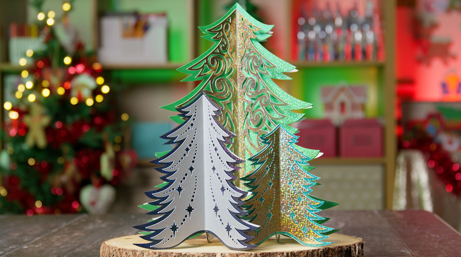 Easy Christmas Centrepieces: How to Make 3D Christmas Trees
