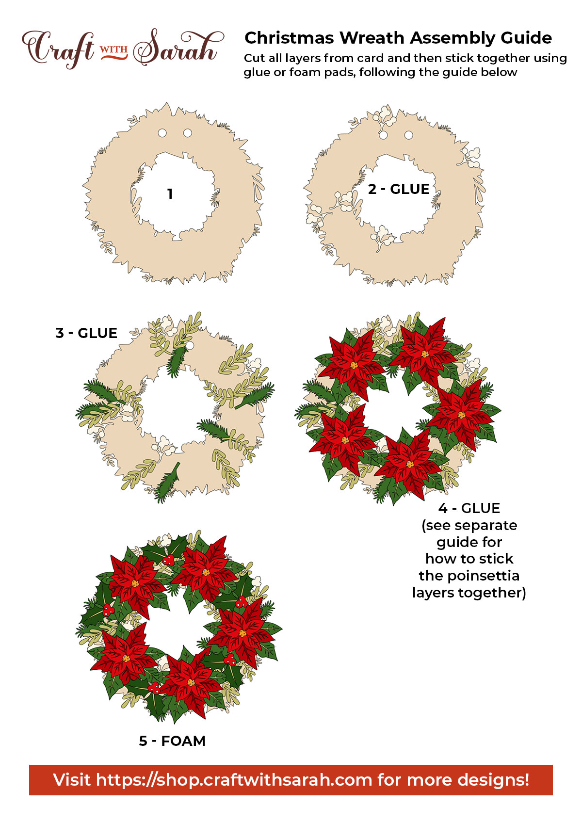 Assembly guide for the wreath