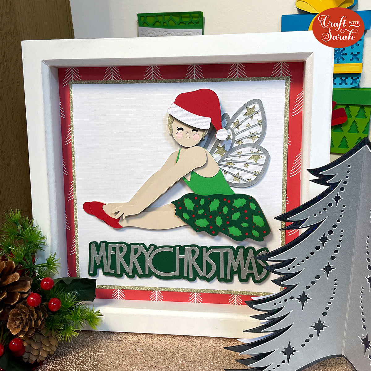 Christmas fairy shadow box