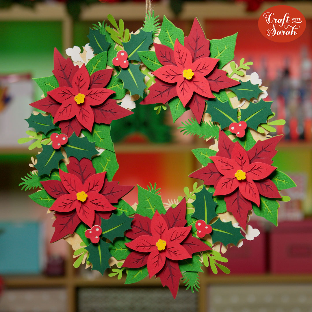 Christmas paper wreath