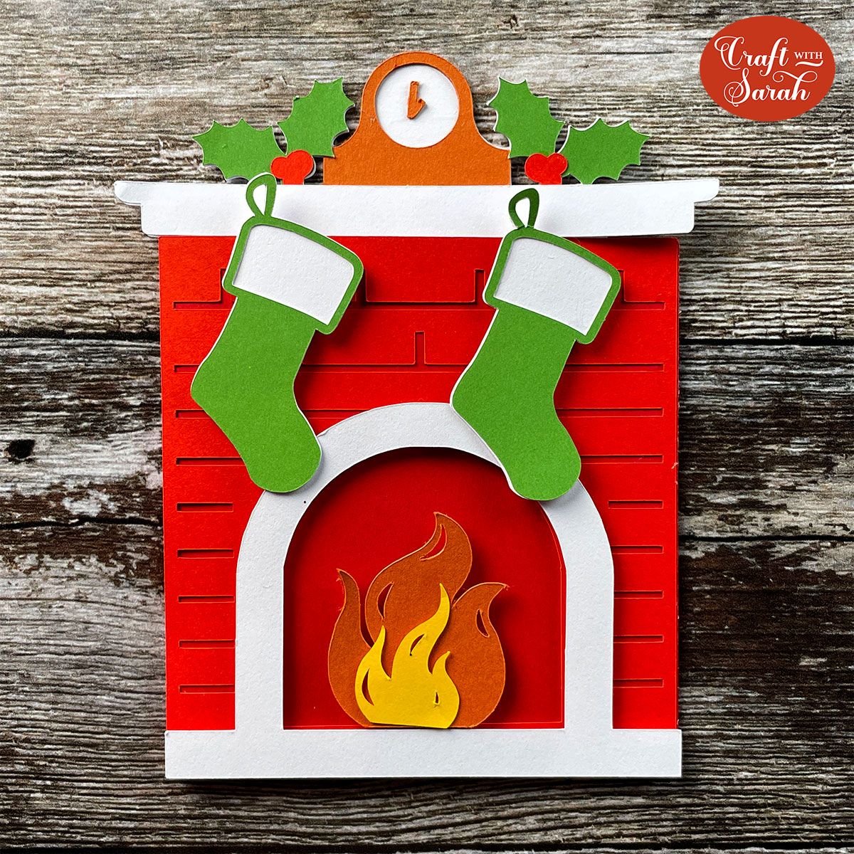 Fireplace gift card holder