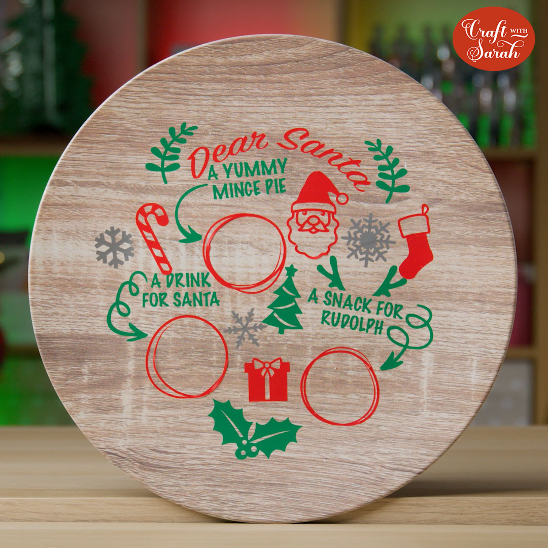 Treats for Santa Make a Christmas Eve Plate with Vinyl