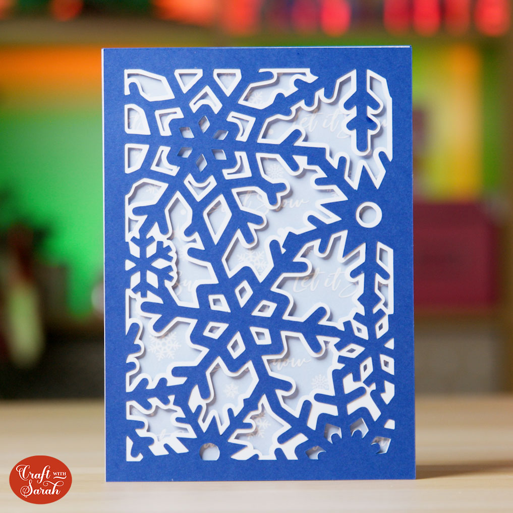 Snowflake layered card