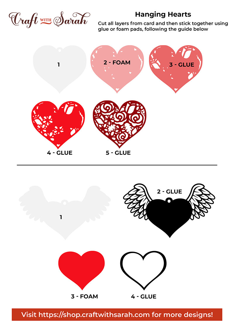 Hanging Hearts Assembly Guides