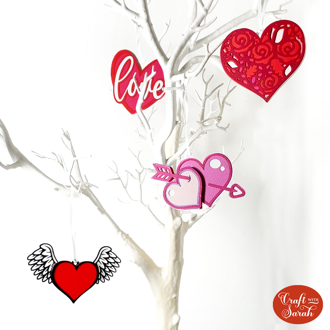 Heart tree made with a Cricut