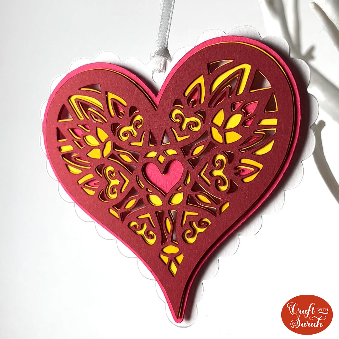 Mandala heart ornament