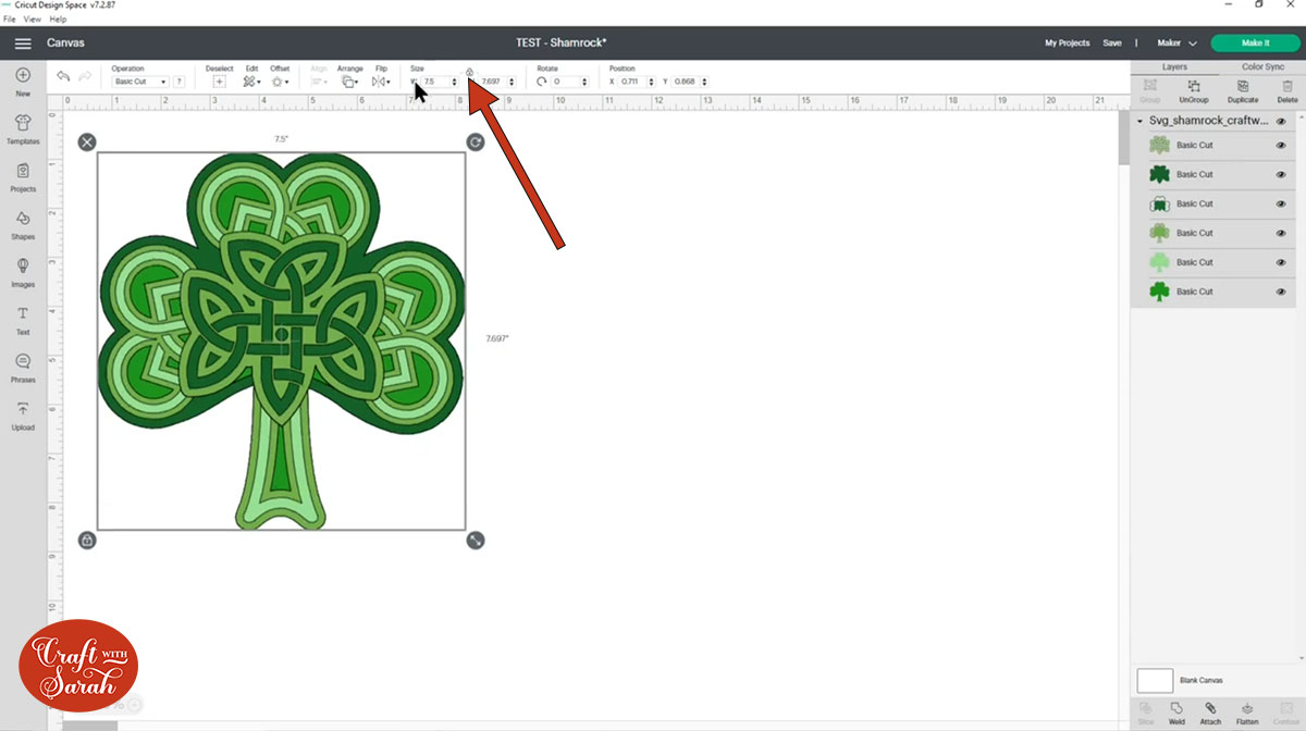 Resize shamrock design