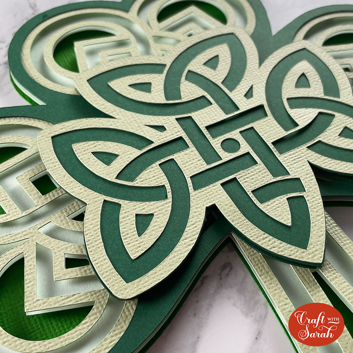 Celtic knot shamrock SVG cut file