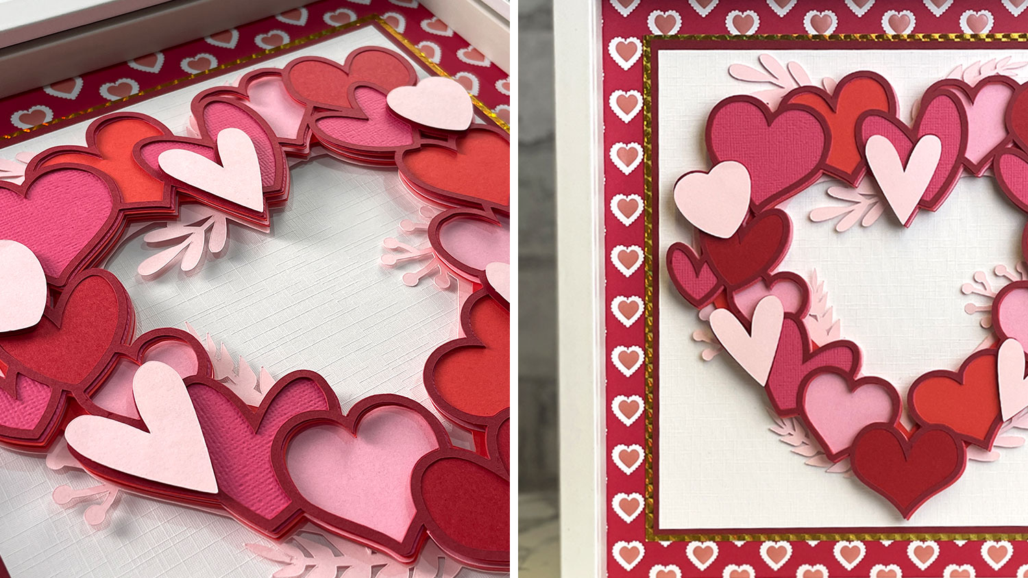 4x Rouleaux de papier d'emballage kraft love/valentine/heart