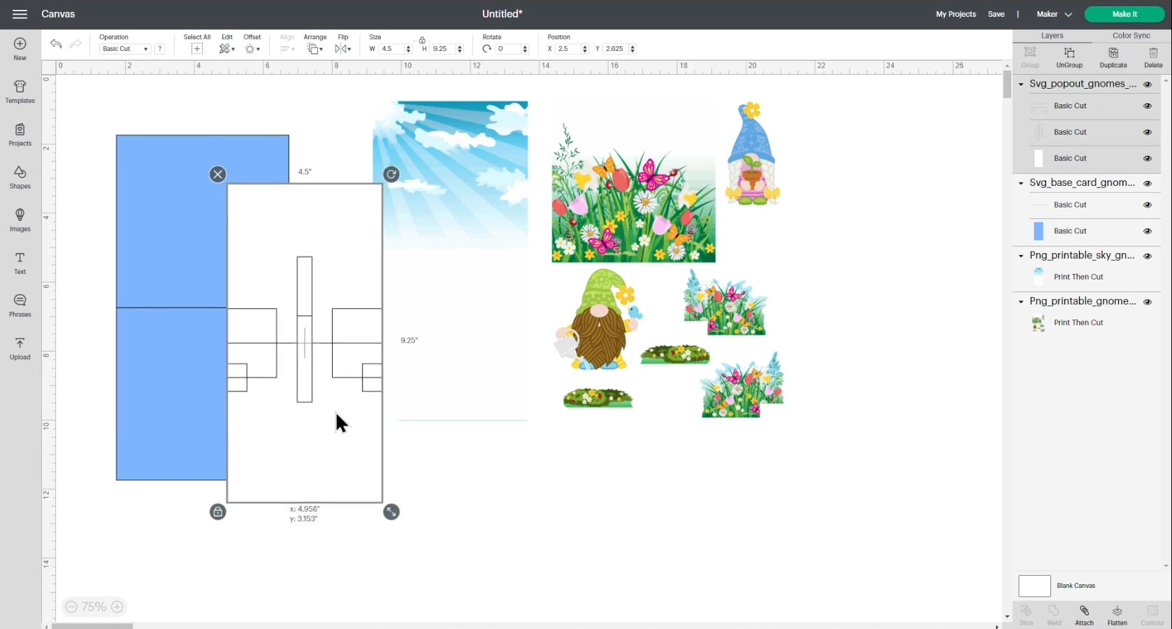 Resized printable layers