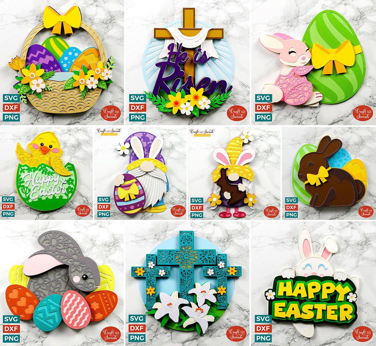 Layered Easter SVGs