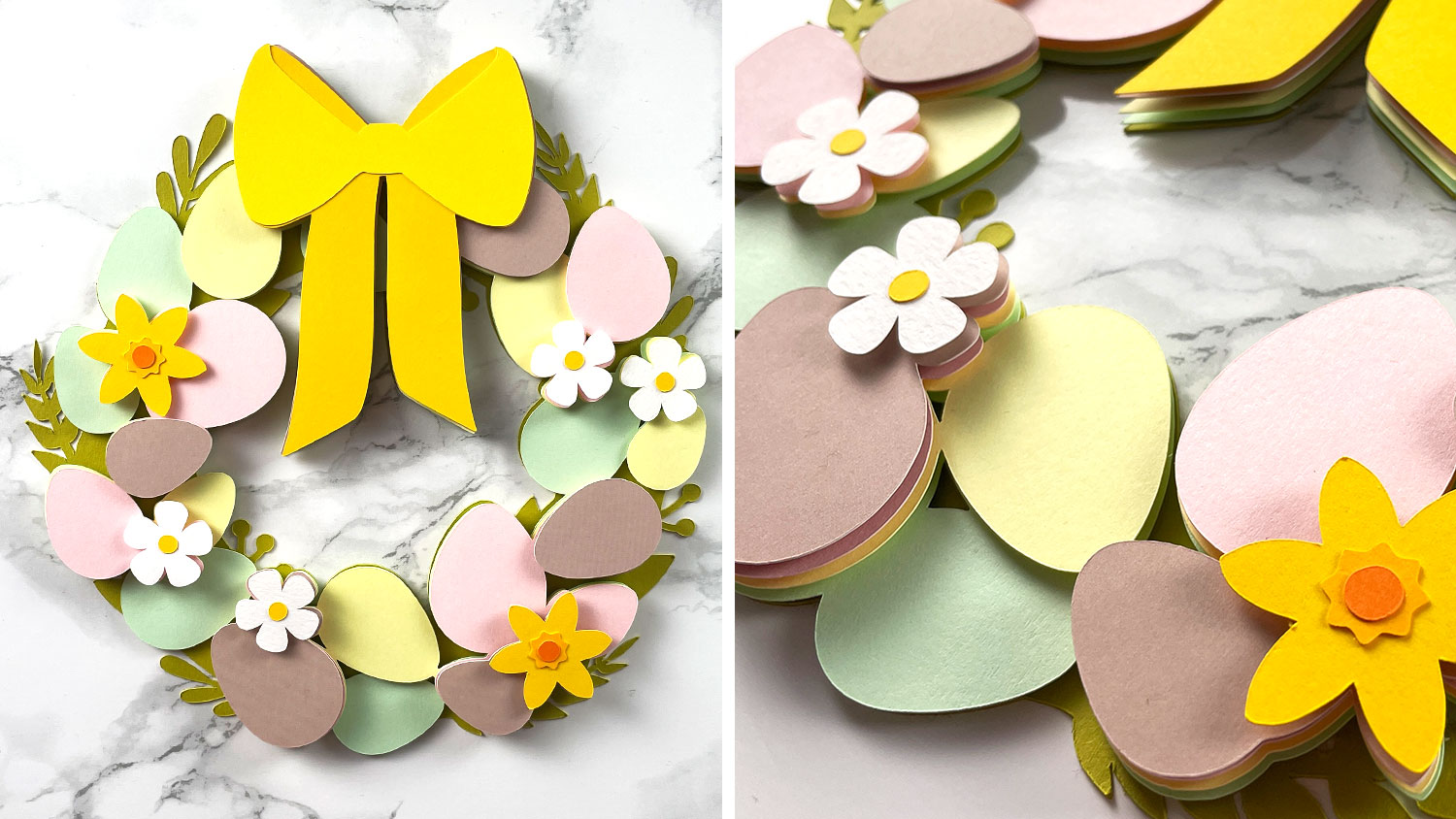 Pretty Pastel Papercraft Easter Wreath Tutorial