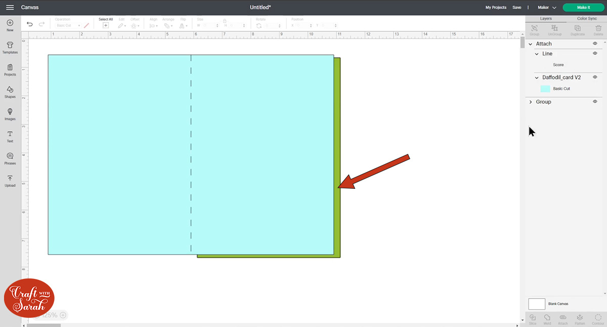 Layers underneath the base card