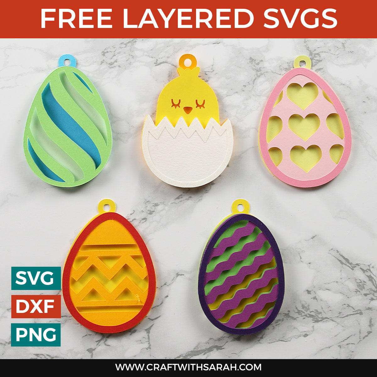 Layered Easter Egg SVGs 🐣 Easy Easter Tree Decorations