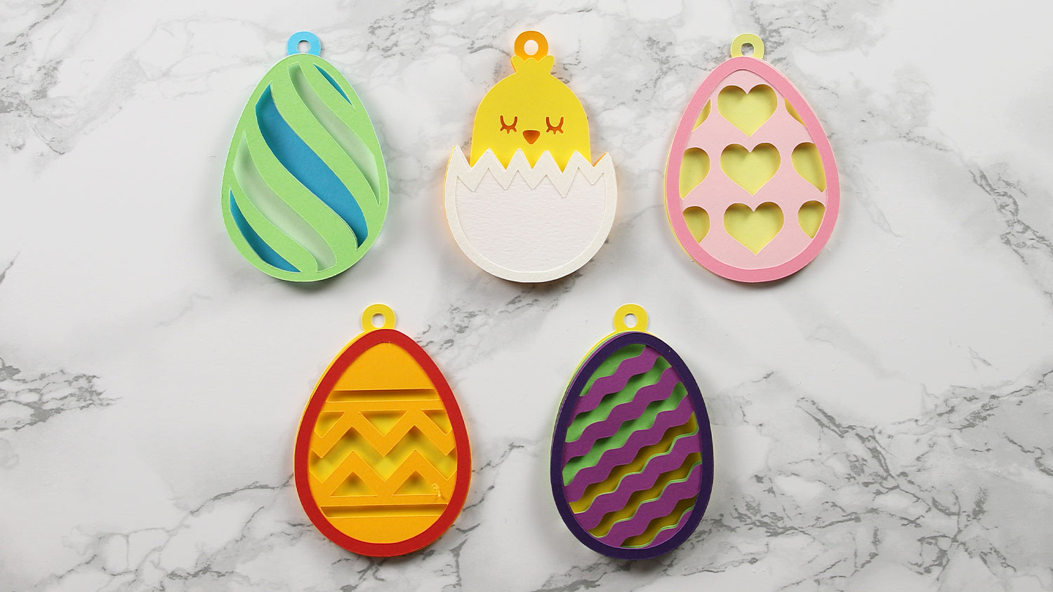 Animal Easter Eggs made with a Cricut machine 