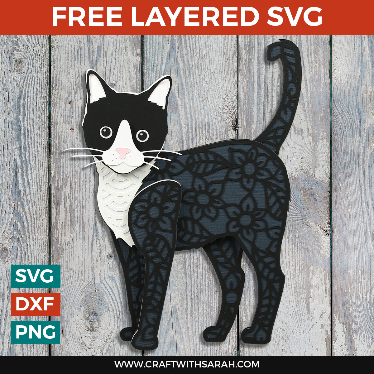 Free Cat Layered SVG | Make a Papercraft of your Cat!