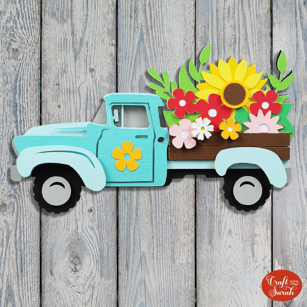 Summer Truck Layered SVG